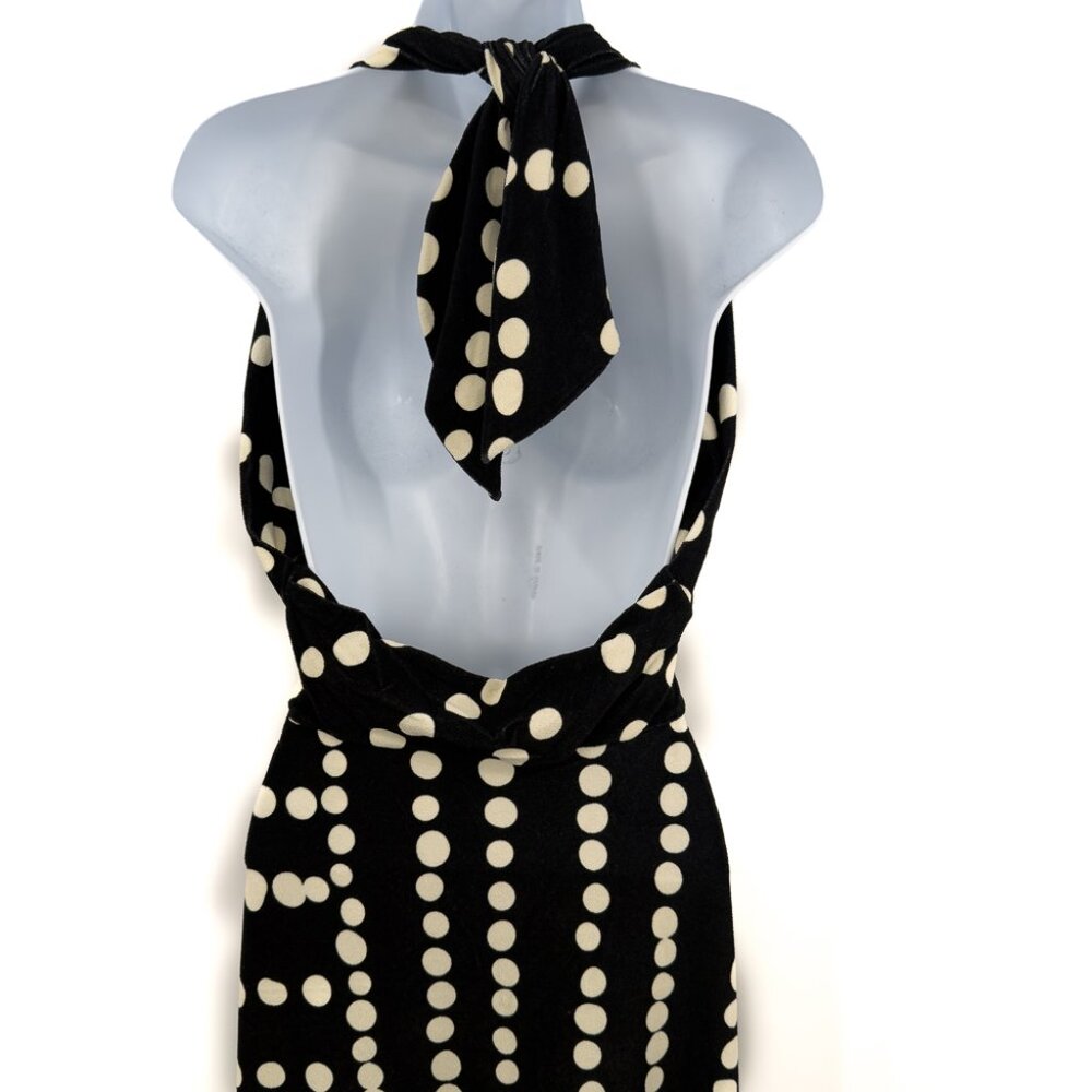 Johanna Ortiz Equatoria Rhythms Midi Dress Black And Ecru Polka Dot Halter Neck - Picture 12 of 16